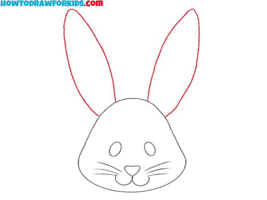 bunny face drawing for kindergarten
