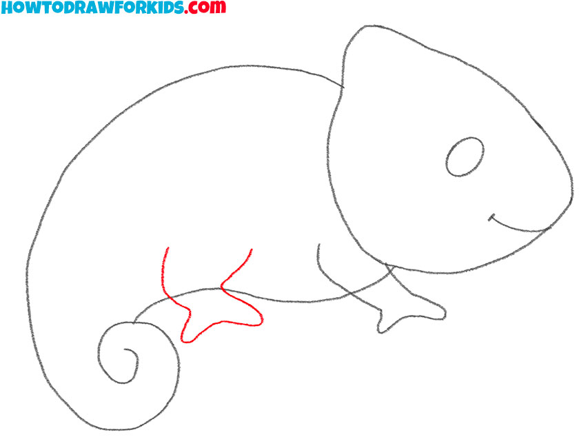 how to draw a cute chameleon