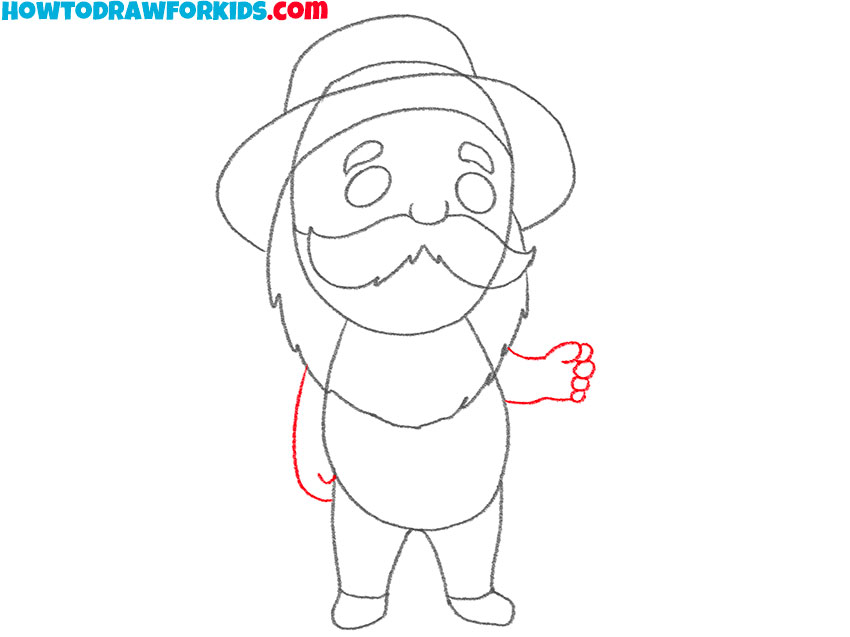 how to draw a farmer easily