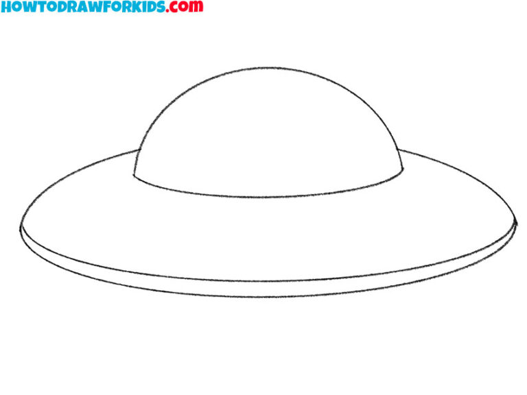 How to Draw a UFO Step by Step - Easy Drawing Tutorial For Kids