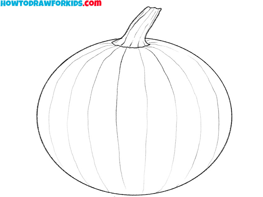 how to draw an easy pumpkin for kindergarten