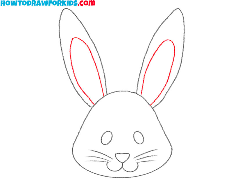 bunny face drawing for beginners