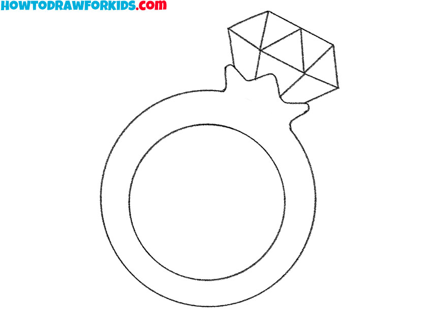 how to draw a cartoon ring
