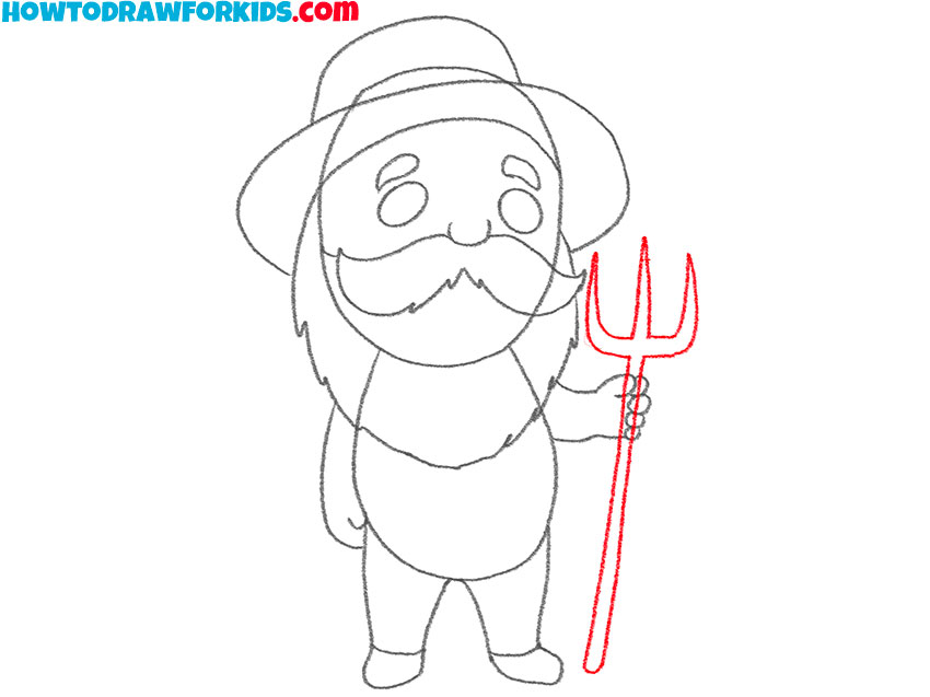 how to draw a farmer for kids