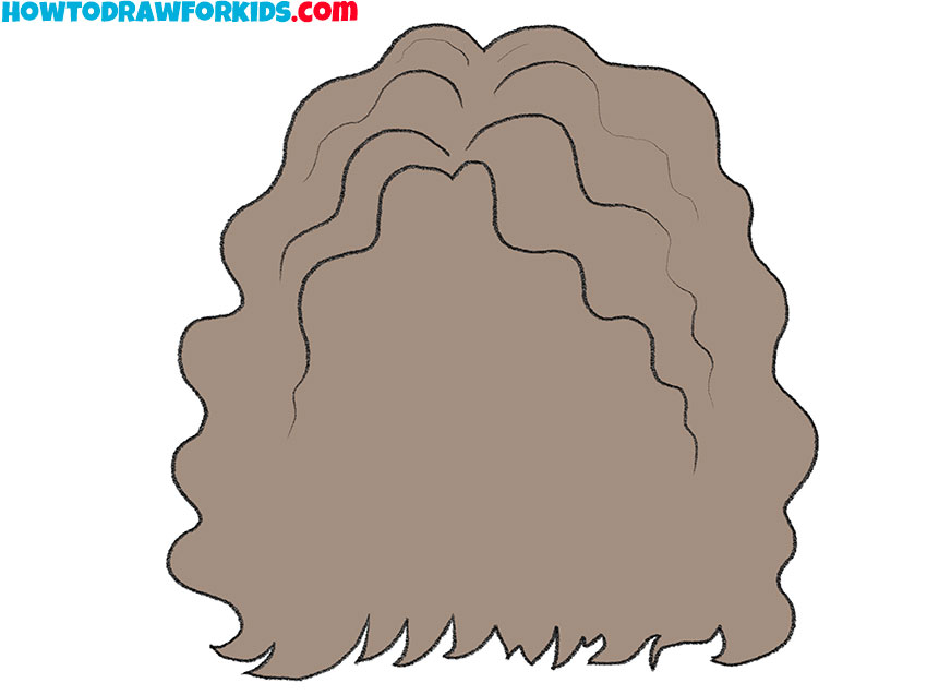 how to draw cartoon wavy hair