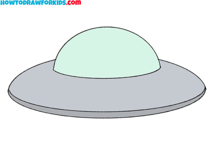 How to Draw a UFO Step by Step Easy Drawing Tutorial For Kids