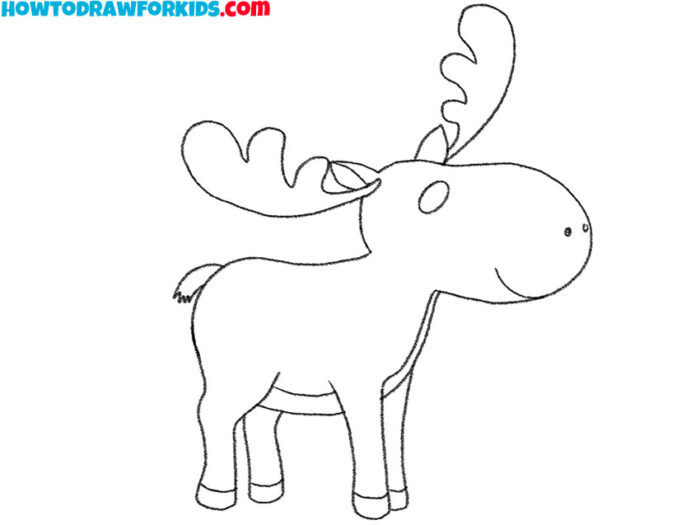 How to Draw a Moose Easy Drawing Tutorial For Kids