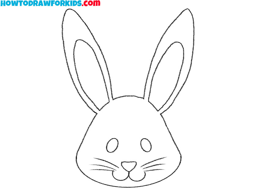 simple bunny face drawing