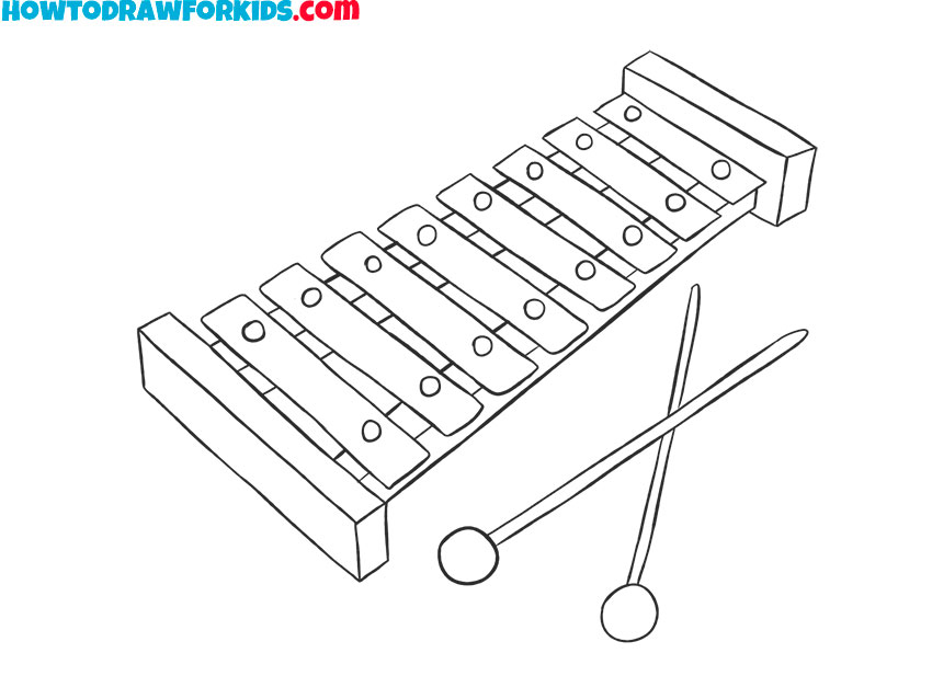 xylophone drawing for beginners
