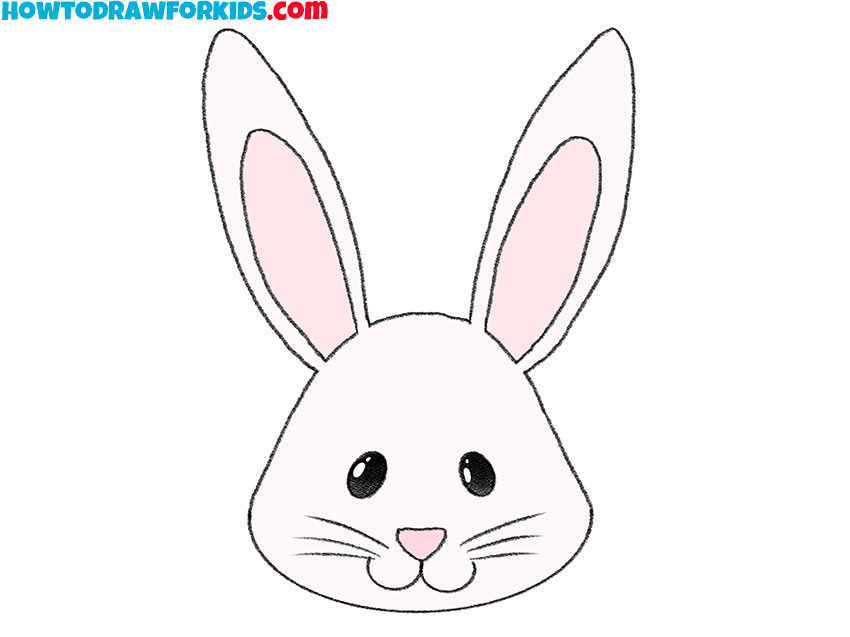 cartoon bunny face drawing