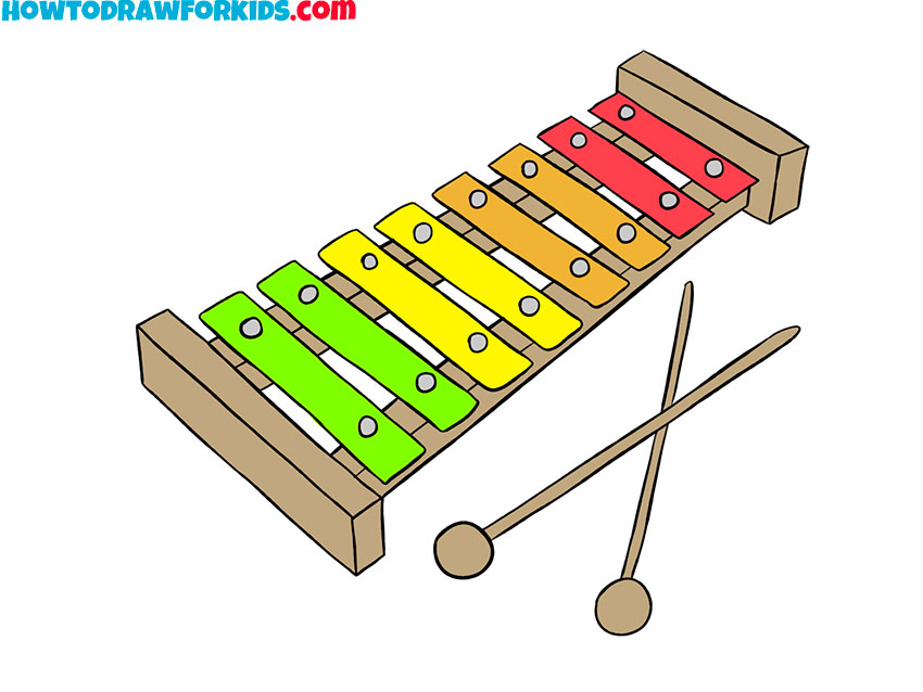 cartoon xylophone drawing