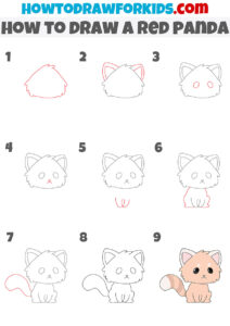 How to Draw a Red Panda - Easy Drawing Tutorial For Kids