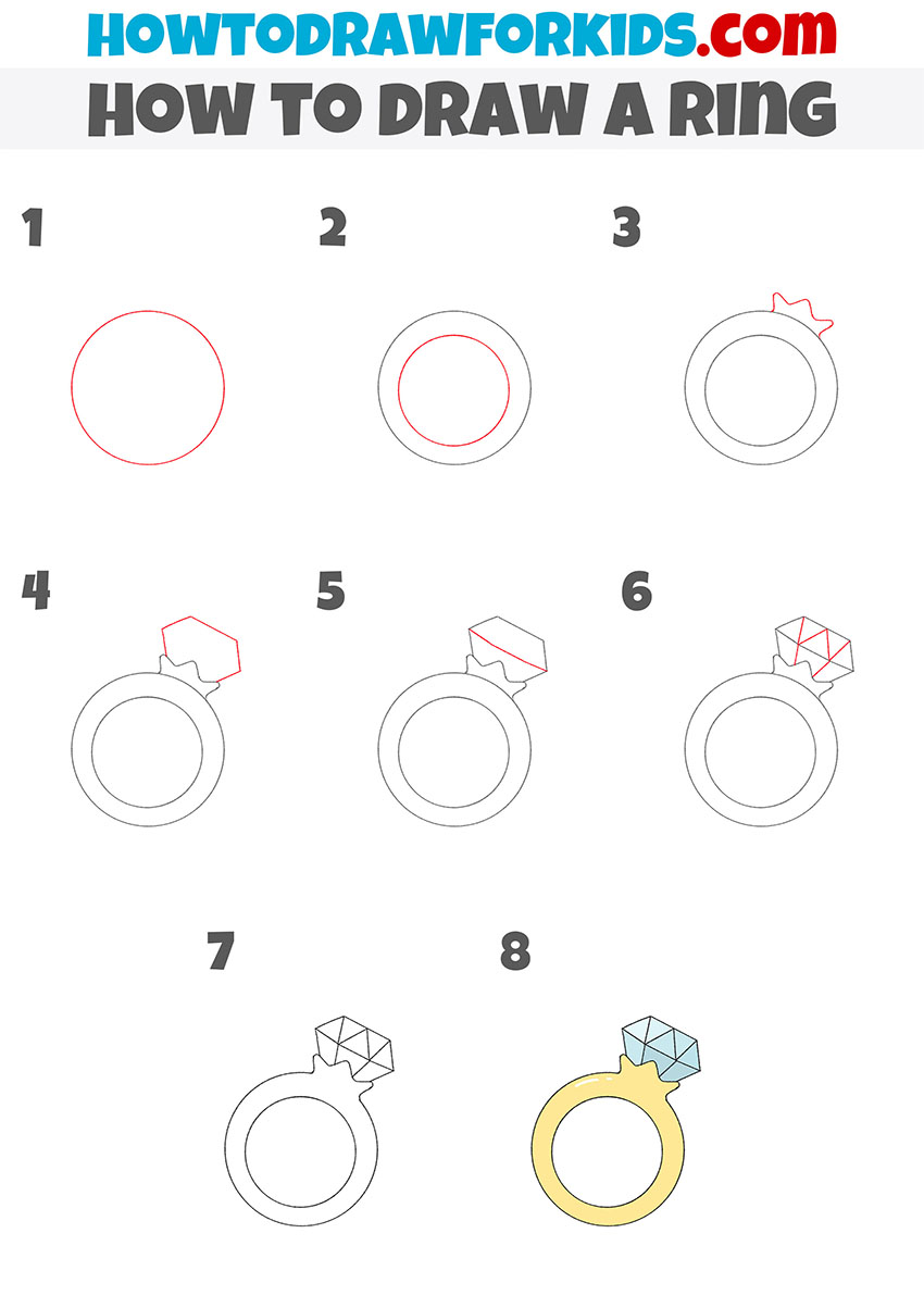 How to Draw a Ring Easy Drawing Tutorial For Kids