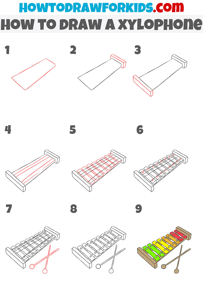 Cách vẽ Xylophone - Vẽ dễ dàngCách vẽ Xylophone - Vẽ dễ dàng  