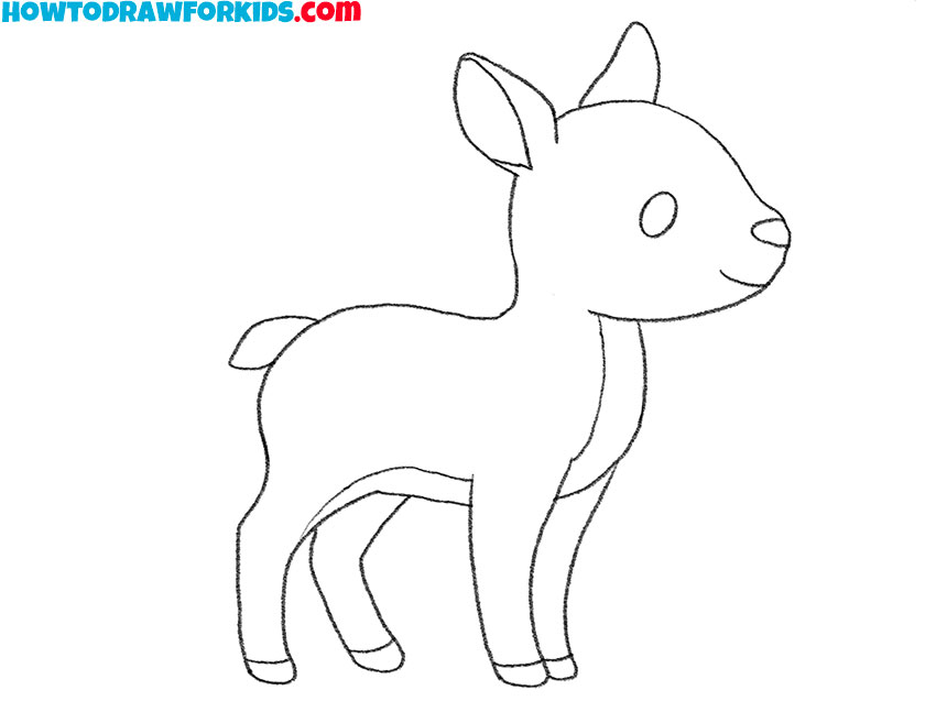 how to draw a deer easily
