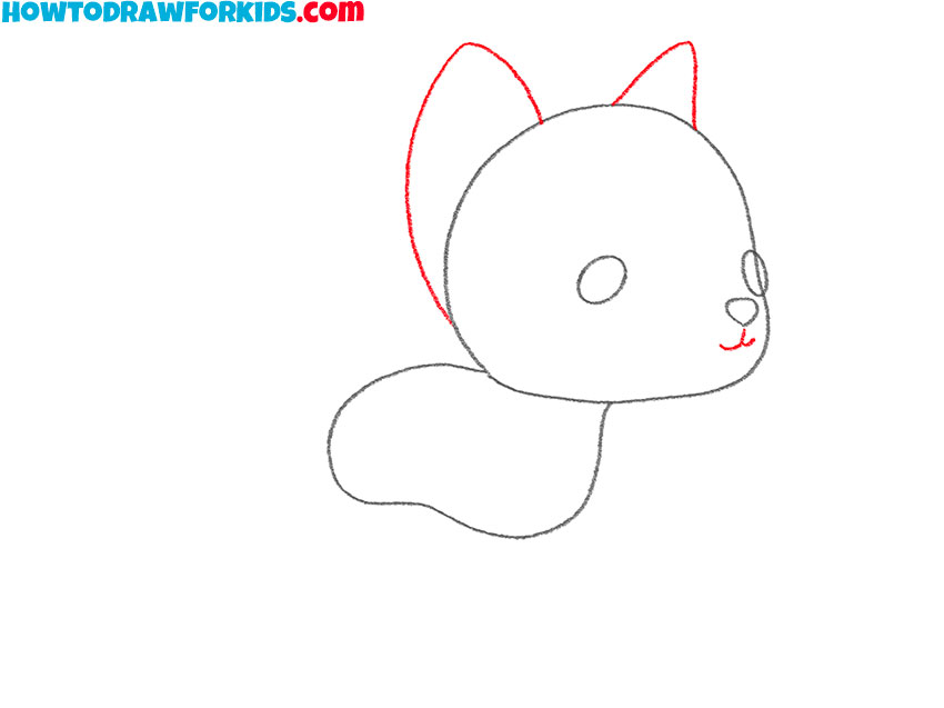 arctic fox drawing guide step by step