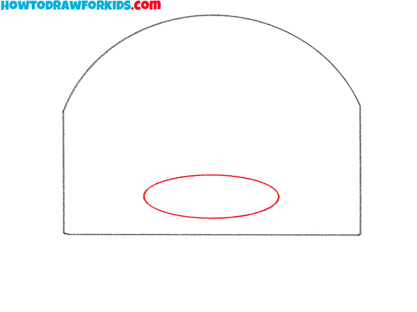how to draw a cartoon basketball hoop