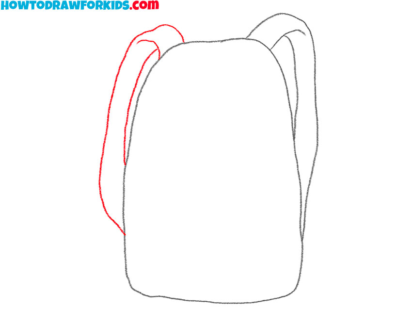 how to draw a cute backpack