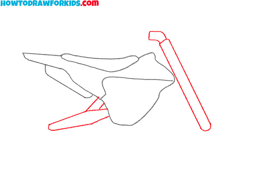 how to draw a dirt bike for beginners