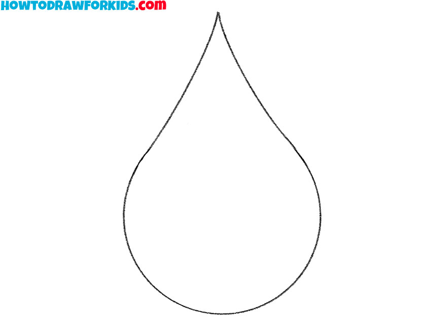 how to draw a water drop cartoon