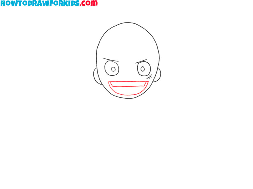 how to draw luffy for beginners