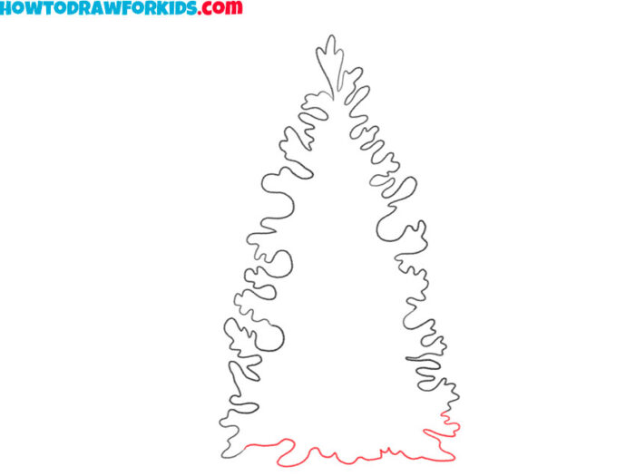 How to Draw a Realistic Christmas Tree Drawing Tutorial For Kids
