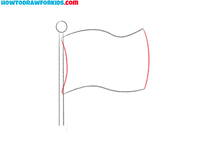 how to draw a flag for beginners