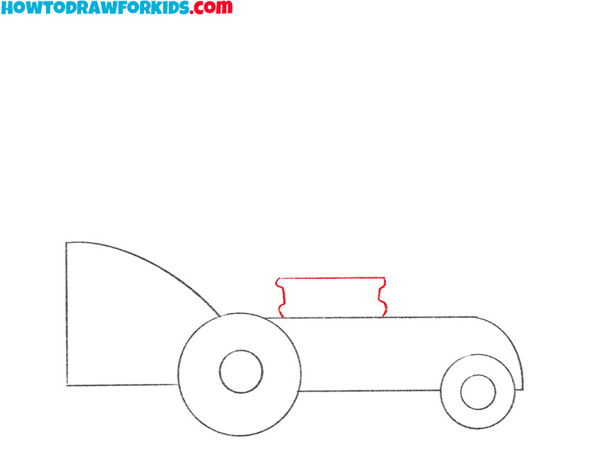 how to draw a lawn mower for kids