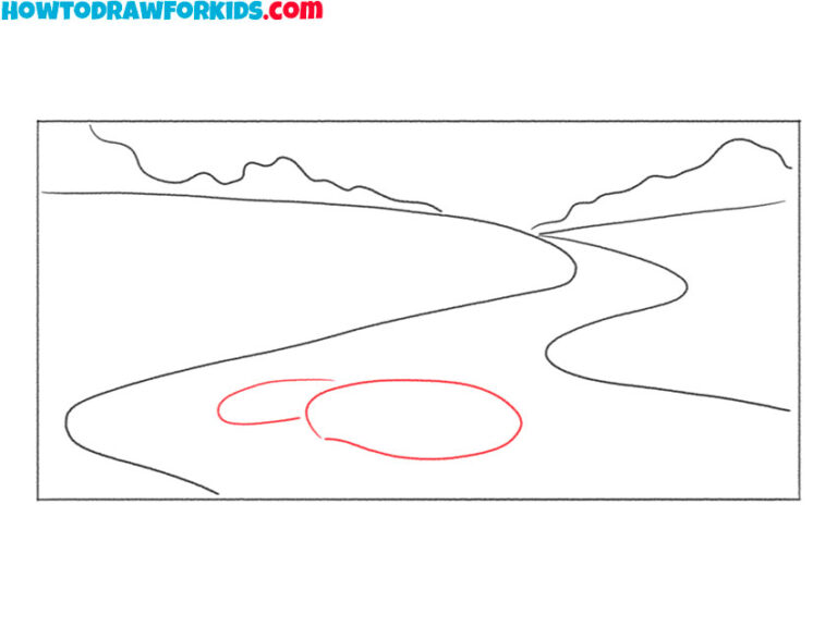 How to Draw a River Easy Drawing Tutorial For Kids