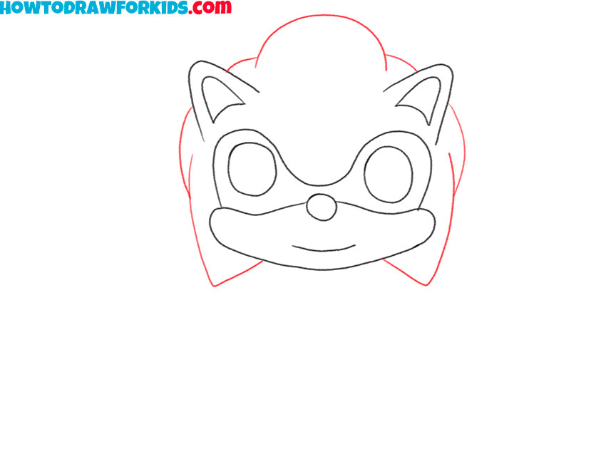how to draw a simple sonic