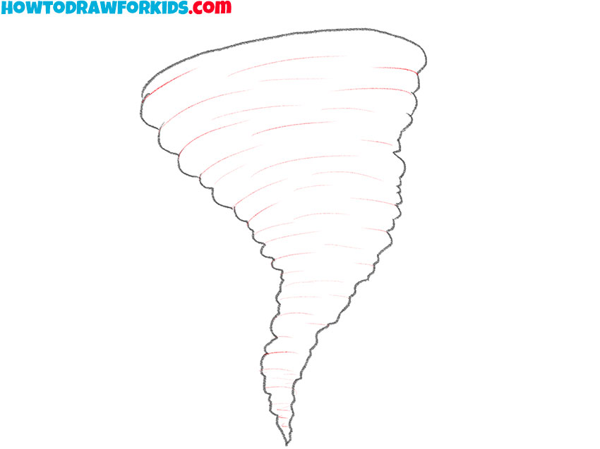 how to draw a tornado for beginners