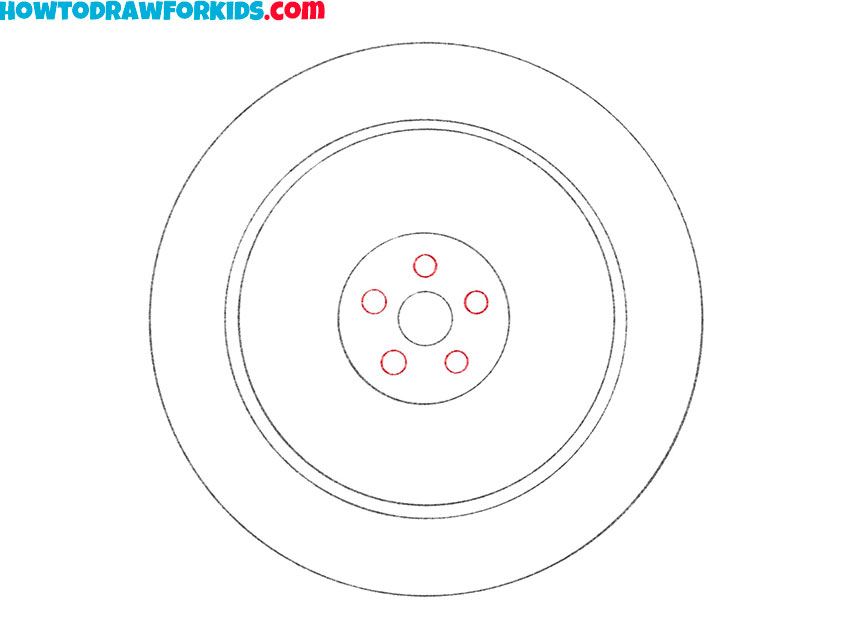 how to draw a wheel for kindergarten