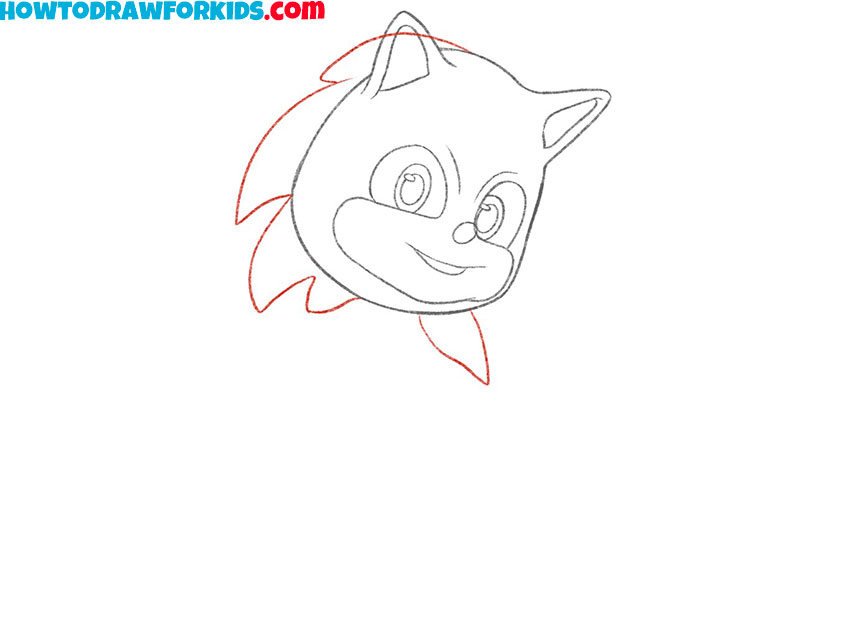 how to draw baby sonic for kids