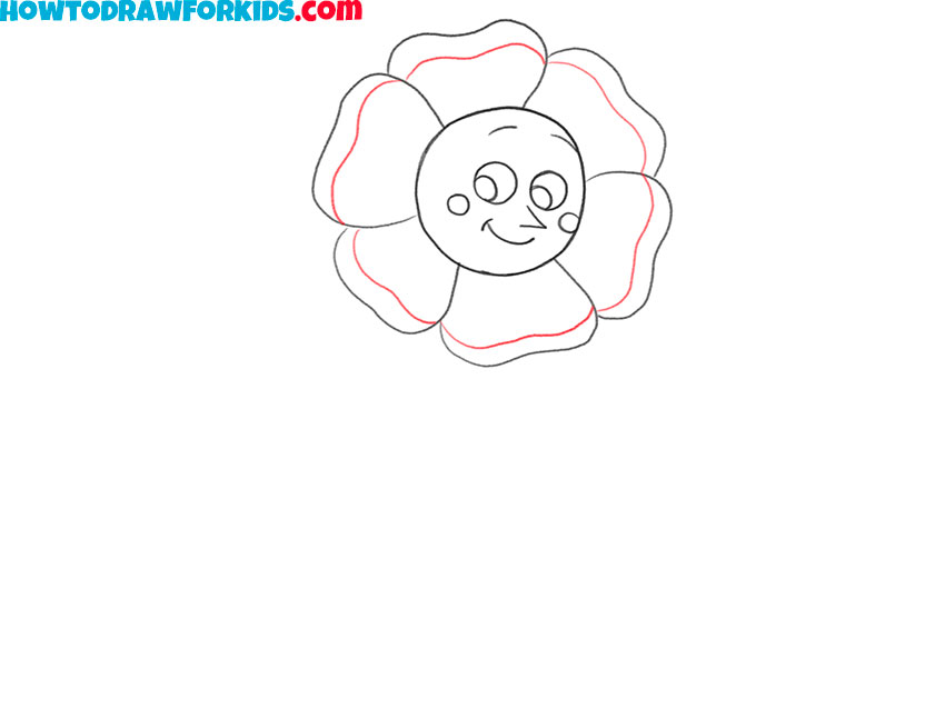 how to draw cagney carnation for kindergarten