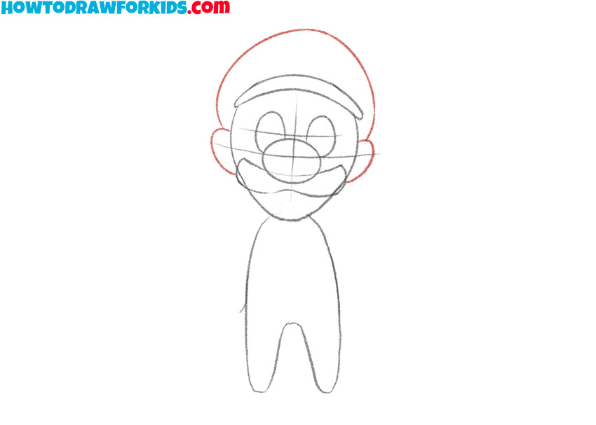 how to draw luigi cute for beginners