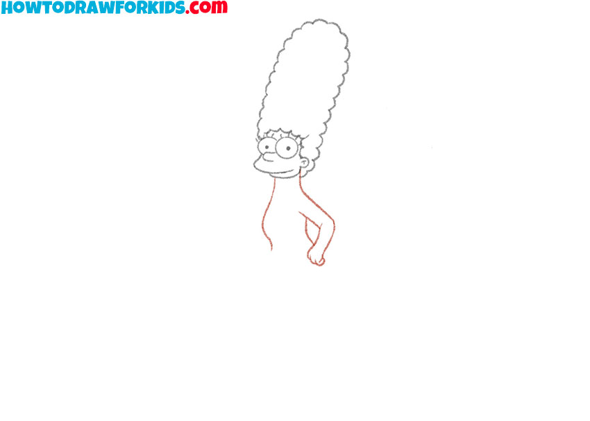 how to draw marge simpson for beginners