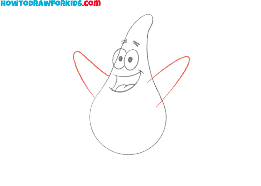 how to draw patrick star quickly