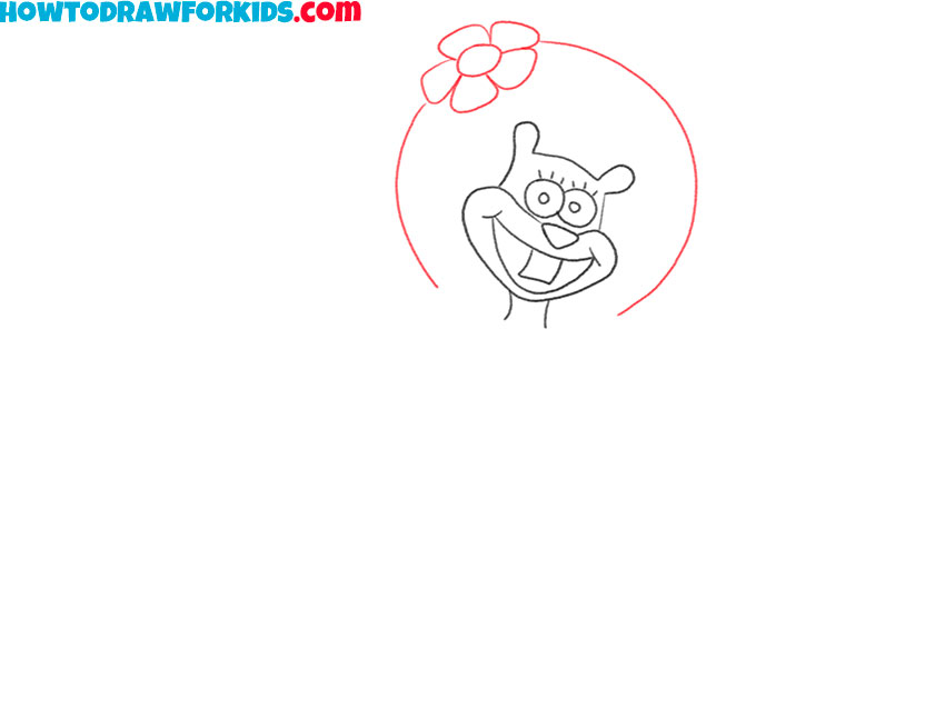 how to draw sandy cheeks for kids