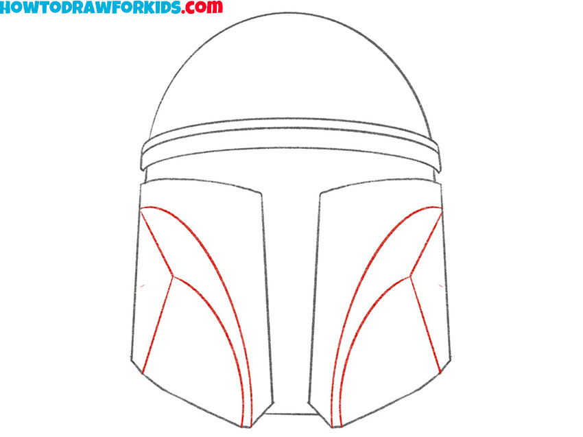 how to draw the mandalorian helmet for kindergarten