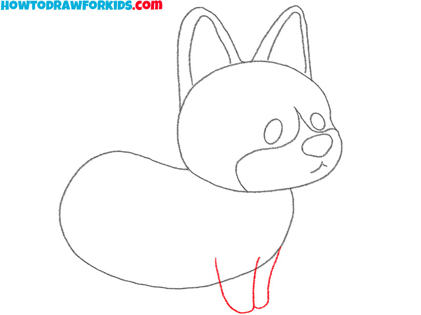 how to draw a baby corgi