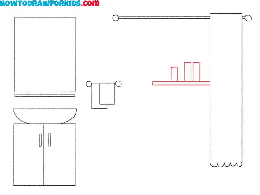 how to draw a bathroom for kindergarten