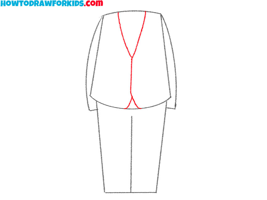 how to draw a cartoon suit