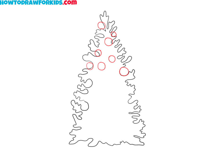 how to draw a christmas tree easy and cute