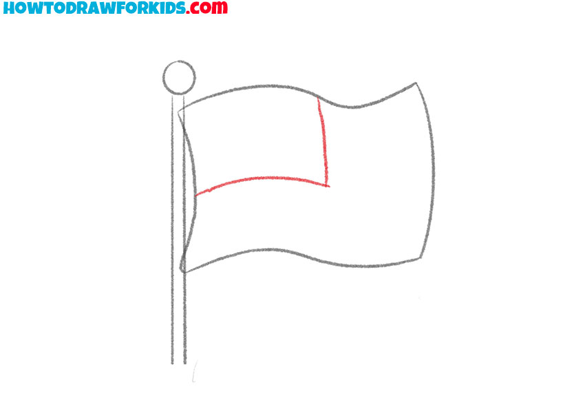 how to draw a flag for kindergarten