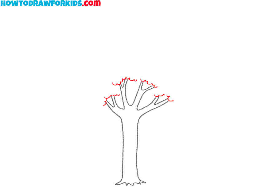 how to draw a tree for kindergarten
