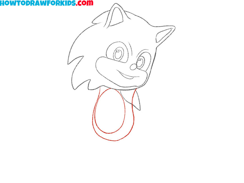 how to draw baby sonic for beginners