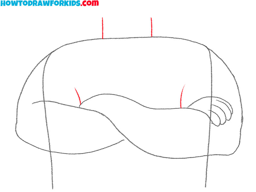 how to draw crossed arms realistic