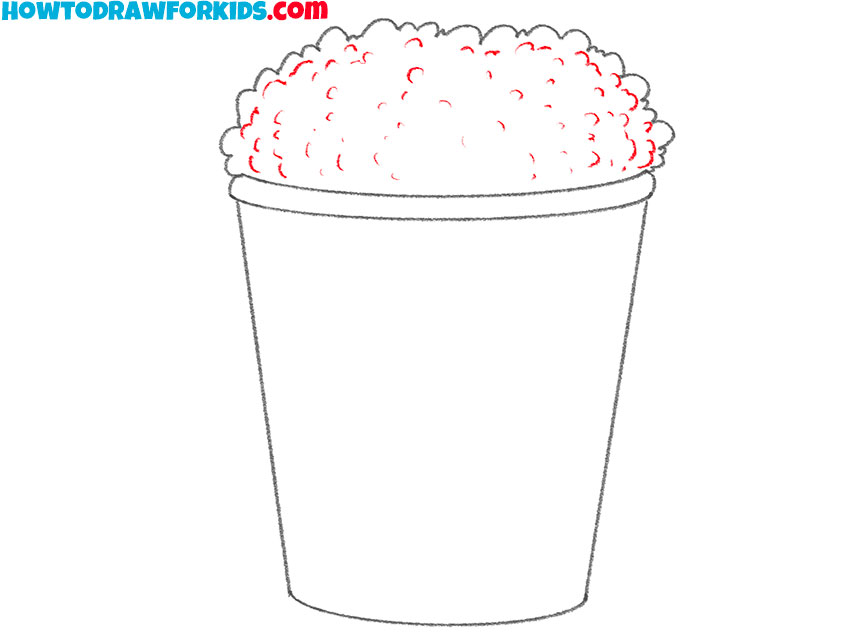 how to draw popcorn cute