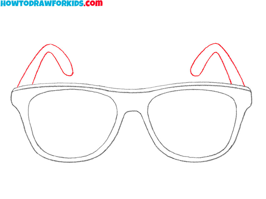 how to draw sunglasses for beginners