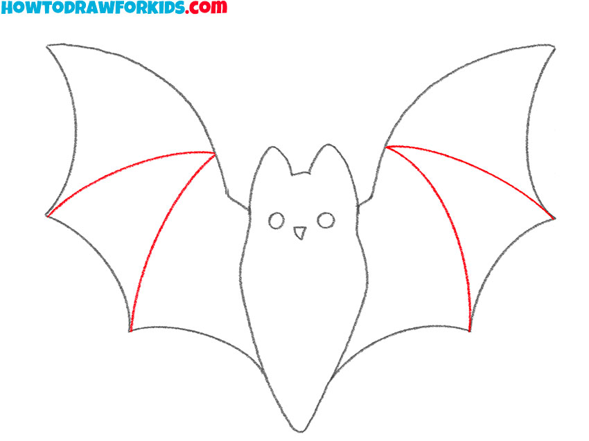how to draw a bat cute